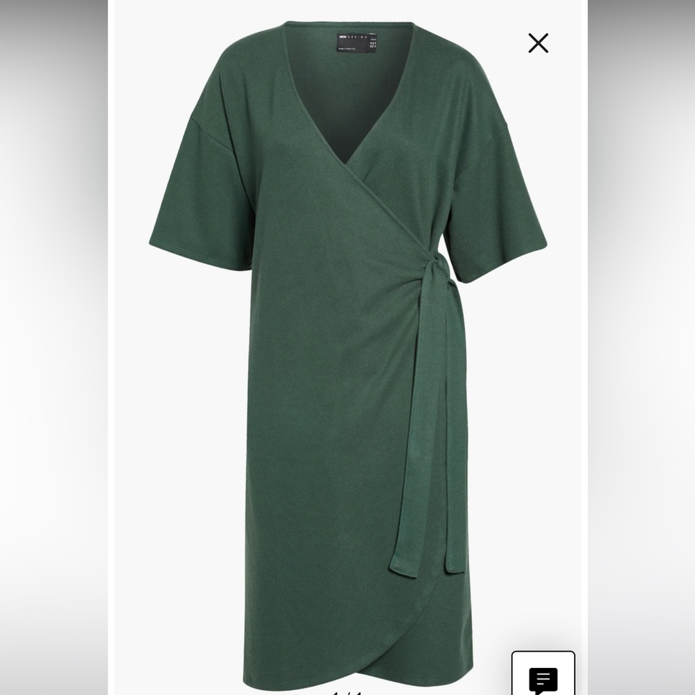 ASOS wrap midi dress NWT